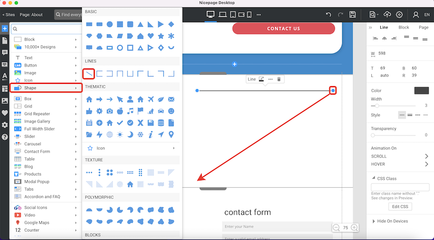 how-to-make-vertical-line-nicepage-forum