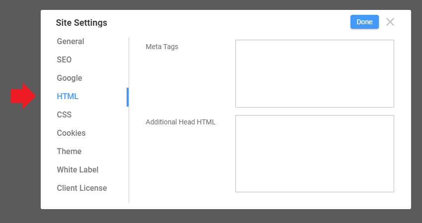 Site Settings - Nicepage Documentation
