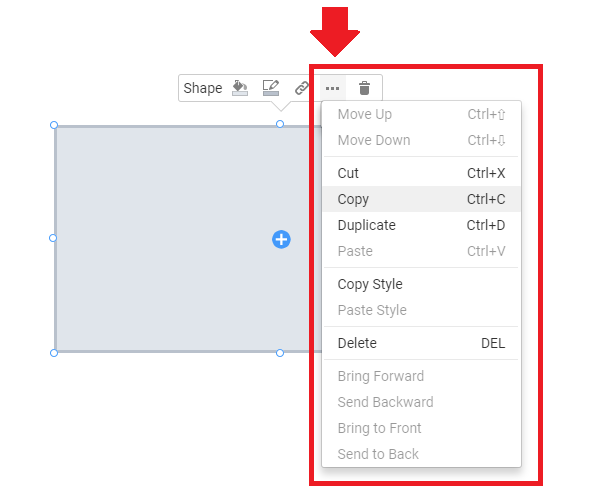 Context Toolbar - Nicepage Documentation