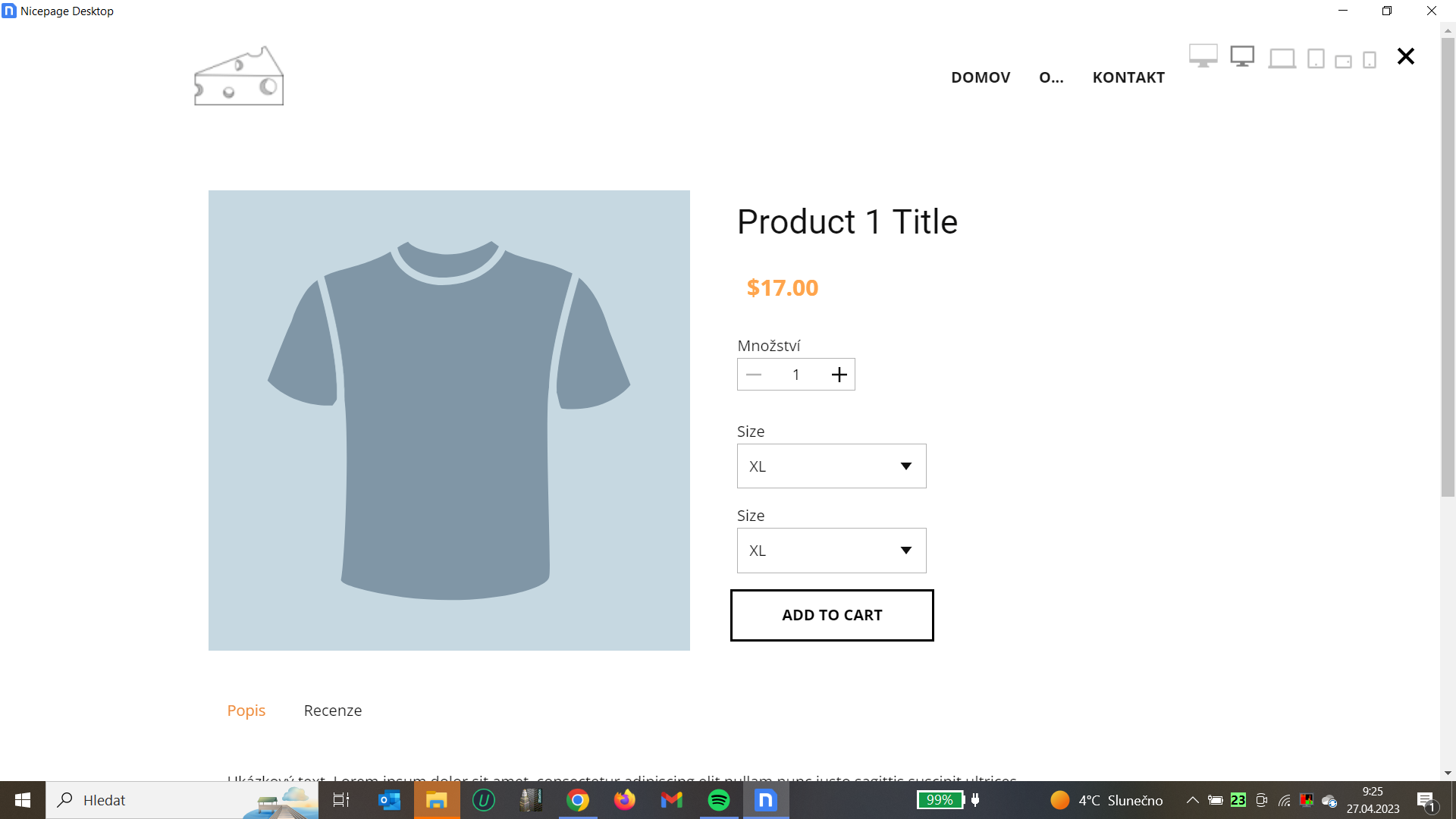 WooCommerce | Product features and variants - Nicepage Forum